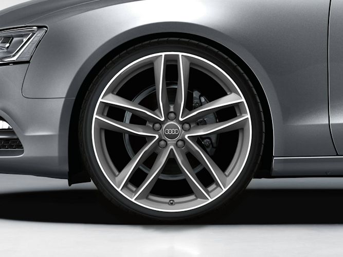 5-dobbelteget design, mat titaniumoptik (9J x 20"), Audi Sport